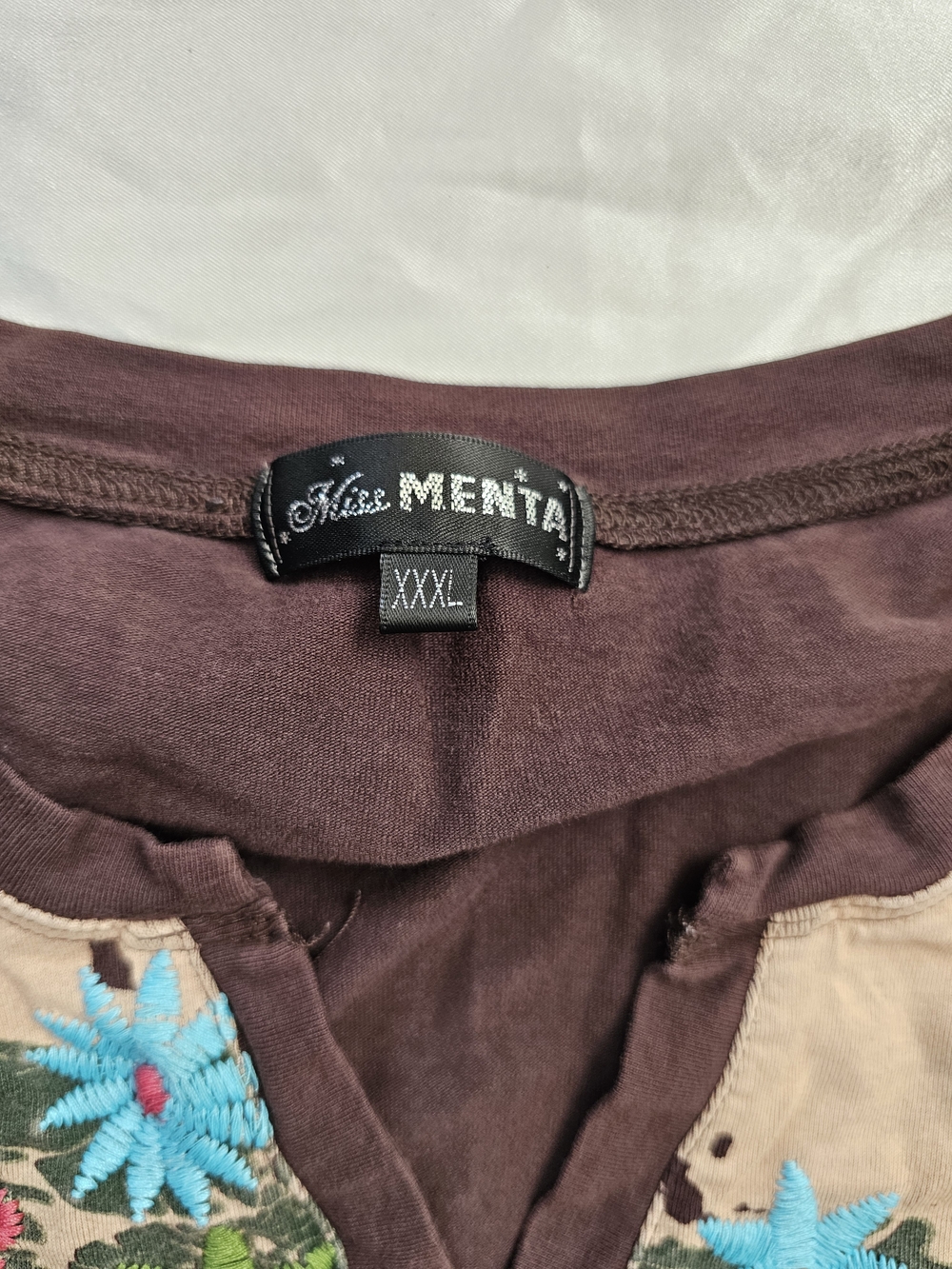Womens Brown Floral Boho Tee - Picture 6 of 8